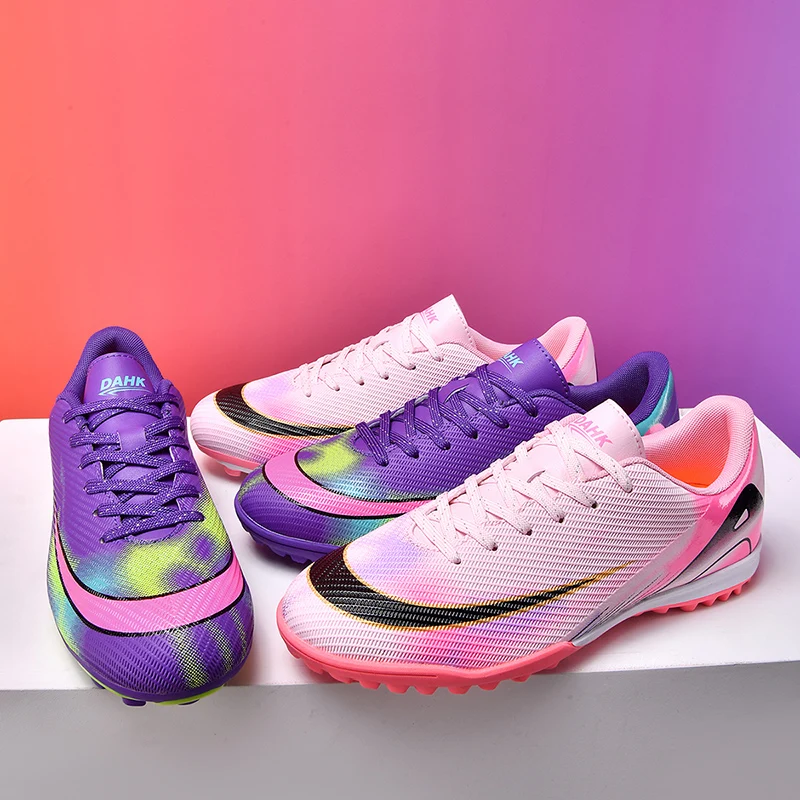 أحذية كرة القدم للرجال من جمعية المهنية ذات المسامير الطويلة المرابط أحذية كرة القدم الرياضية Tenis في الهواء الطلق أحذية رياضية نسائية أصلية عالية الجودة