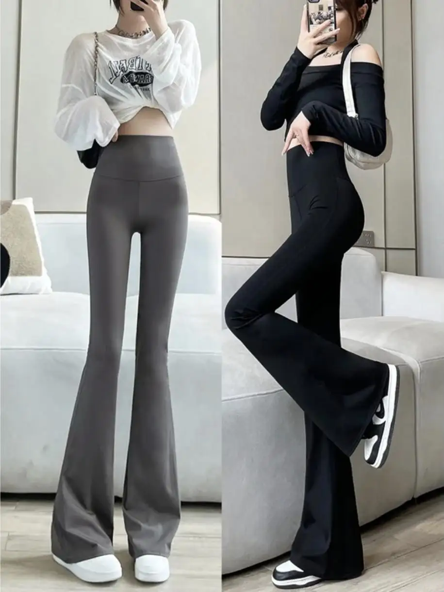 Taille haute minceur Bla pantalons de Yoga femmes printemps automne nouveau Sle Nense arche cloche Bot confortable pantalon décontracté