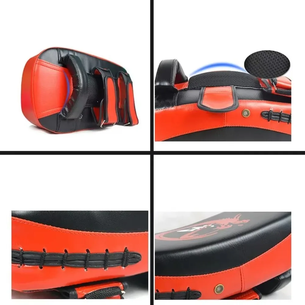 

Боксерская мишень из искусственной кожи, изогнутый прочный боксерский коврик, боксерские перчатки, кик для тайского бокса, тхэквондо, ММА, тренировка боевых искусств