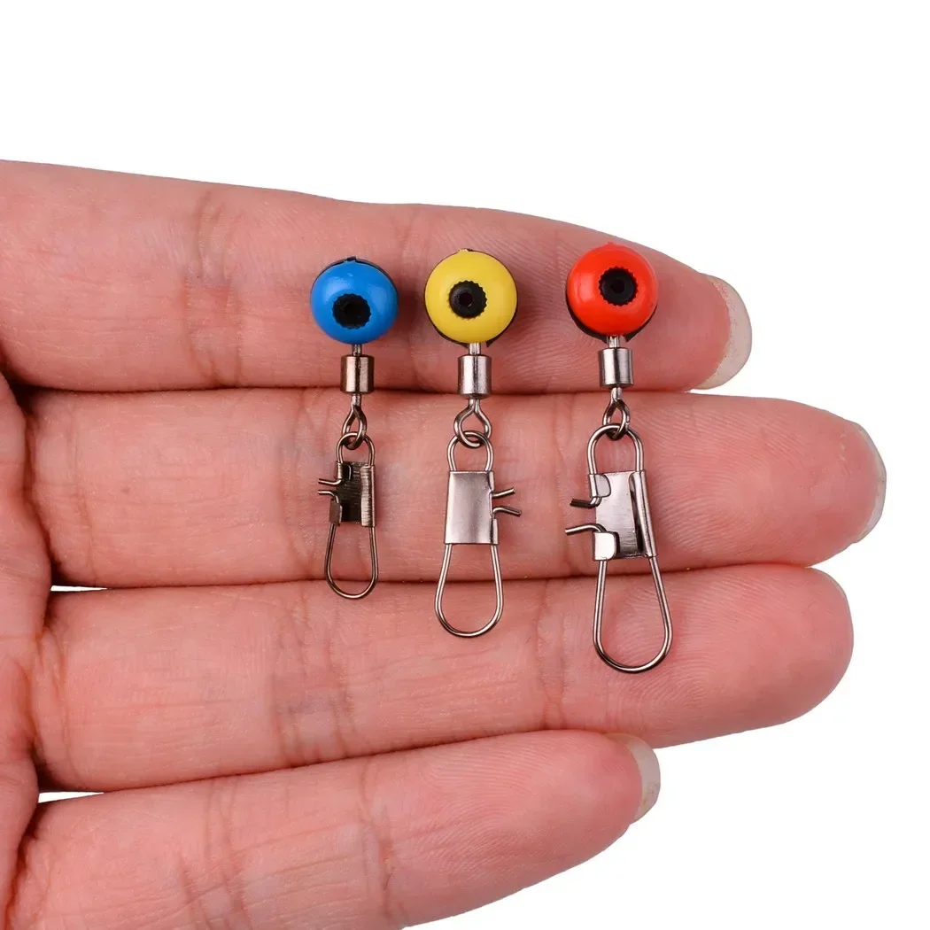 20pcs/lot Fishing Line Hook Swivels Shank Clip Connector Interlock Snap Sea Space Beans Fishing Hooks Connector Lure Fishing