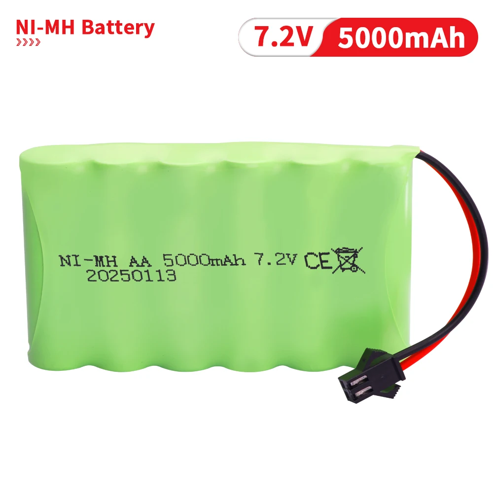 Akumulator NIMH 7.2V 5000mAh AA do zabawek Rc Samochody Czołgi Roboty Pistolet Ulepszony akumulator 3000mah do łodzi Rc 7.2V Akumulator