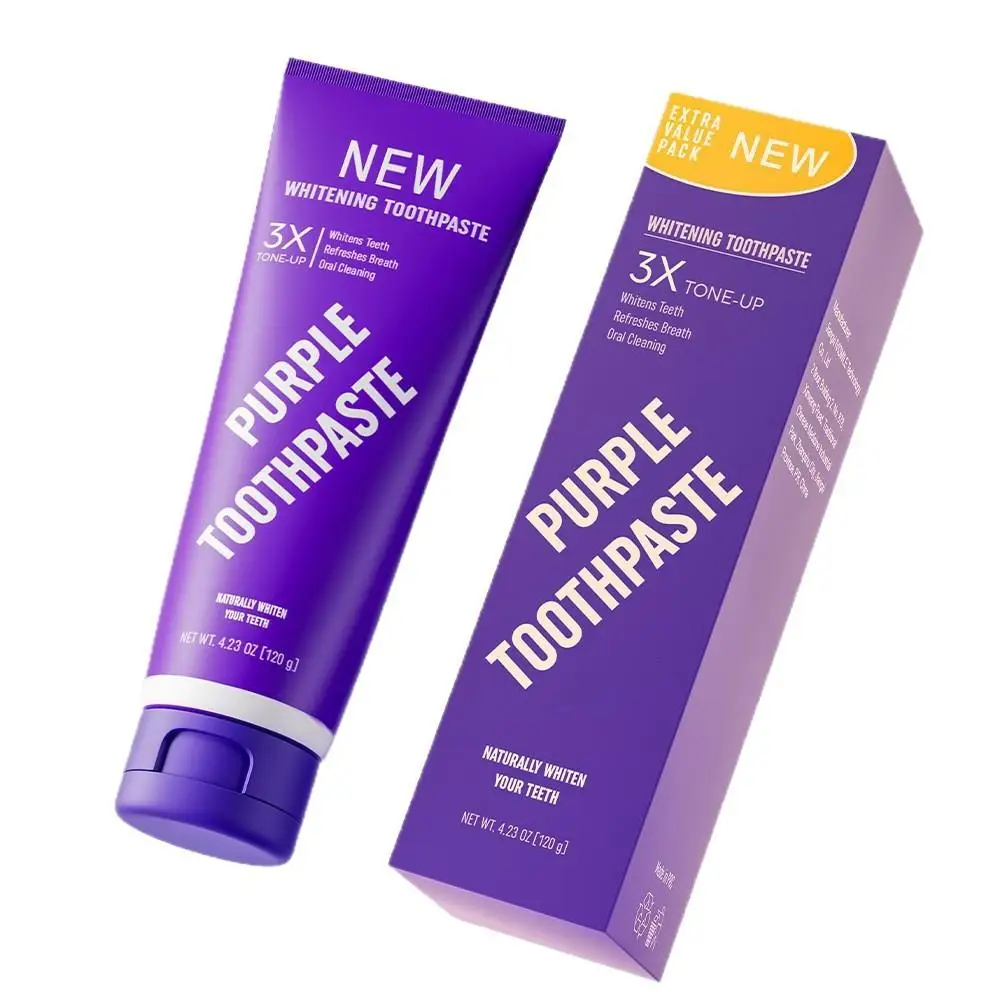 معجون أسنان أرجواني، تنظيف عميق، يجعل الأسنان أكثر لامعة، نفسًا منعشًا، مناسب للاستخدام المنزلي #6