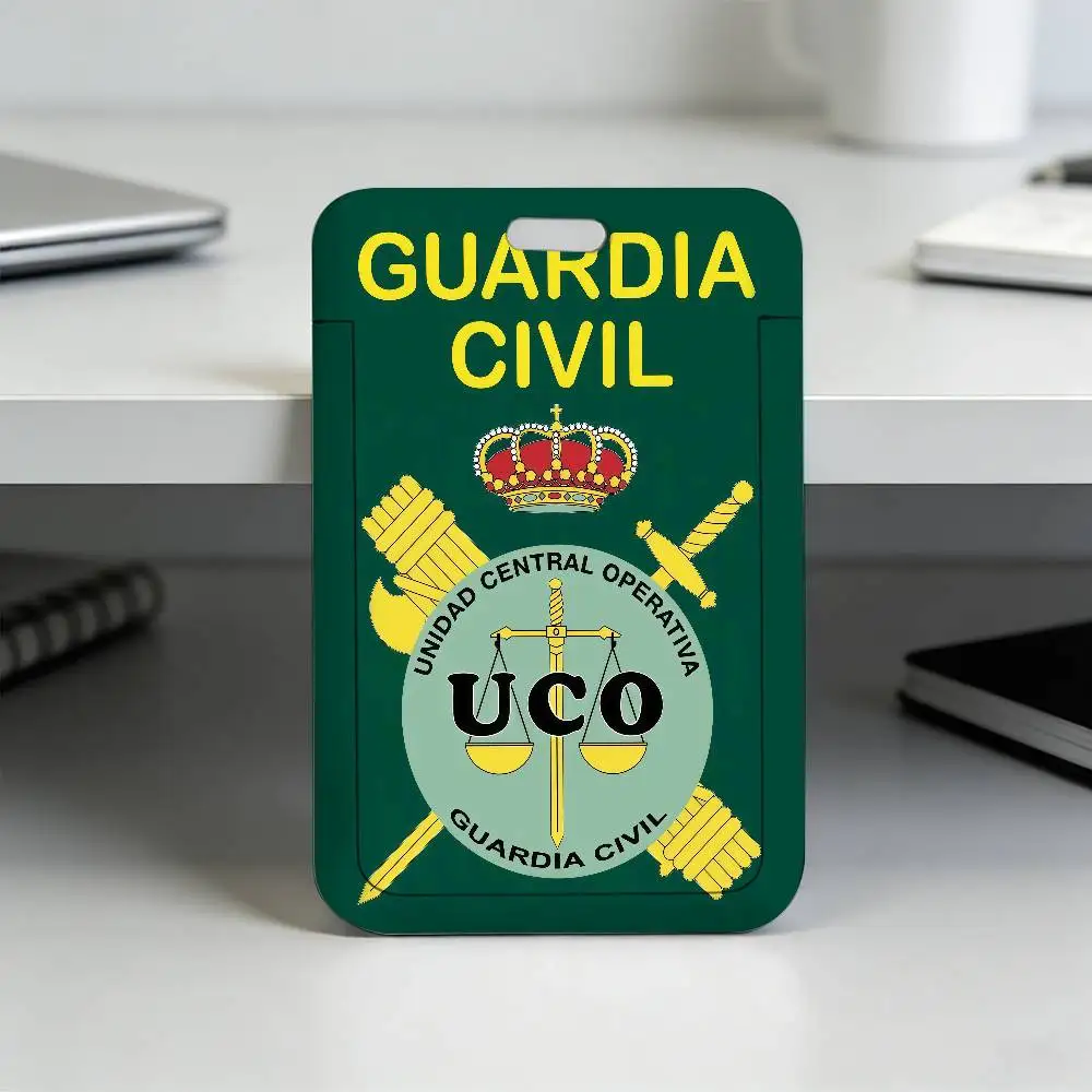 S-Spanish C-Civil G-Guard Coole Transparente Kartenhalterung Mitarbeiter Plastik-Schiebehülle Lanyard Arbeits-Ausweistasche Bus – Detail 7