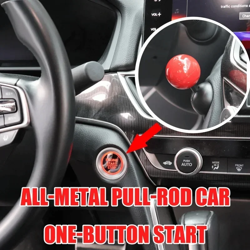 Car Engine Start Stop Button Joystick Full Metal Ball-bar Arcade Game Joystick Car One Button Start Lever