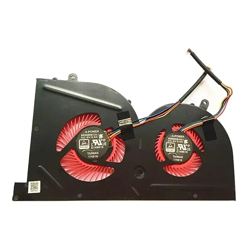 FORNEW Laptop cpu cooling fan for MSI GS63VR GS63 GS73 GS73VR MS-17B1 Stealth Pro C.PU BS5005HS-U2F1 GPU BS5005HS-U2L1 COOLER fa