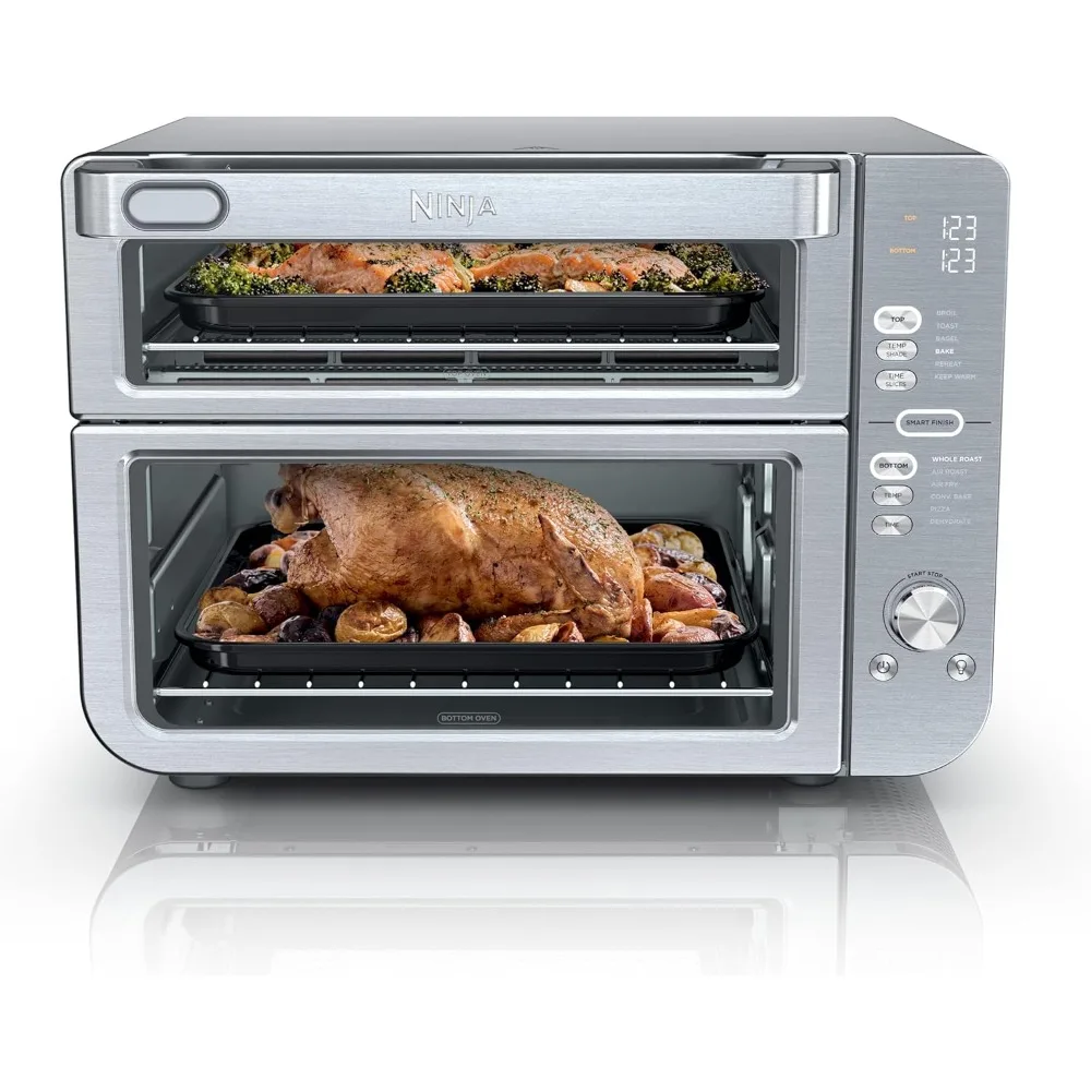 

Double Stack XL Countertop Oven & Air Fryer, 12-in-1,Countertop Oven, Air Fryer, Bake, Broil, Reheat, Pizza, Stainless Steel