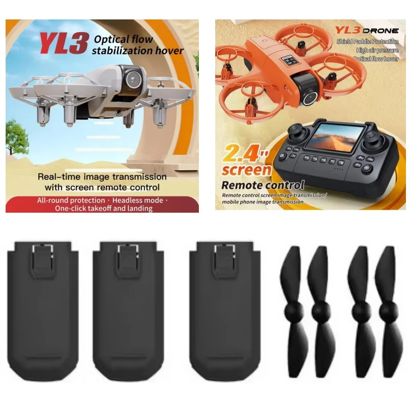YL3 Drone Battery 3.7V 600MAH Battery/Propeller For YL3 Screen Drone YL3 Drone Battery Blades YL3 Dron accessory Toy
