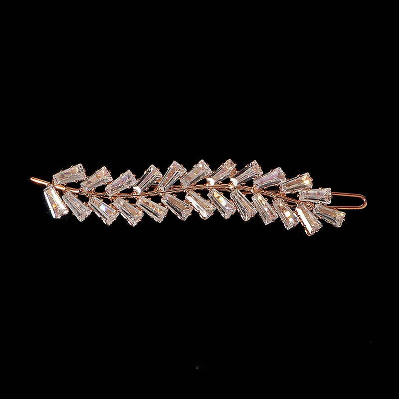 Zirkon Haarnadeln Frauen Kristall Haarschmuck Mode Haars pangen Haar bekleidung Hochzeit Haars pangen Schmuck Zubehör – Detail 9