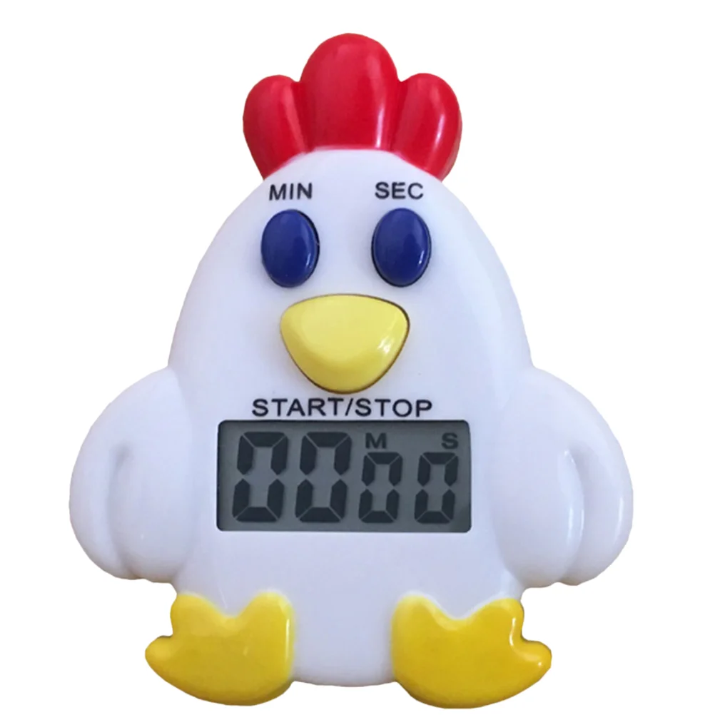 Chick Electronic Timer Animal Clock Food Rooster Cooking Alarm Clocks Kitchen Countdown Baking Reminder Household