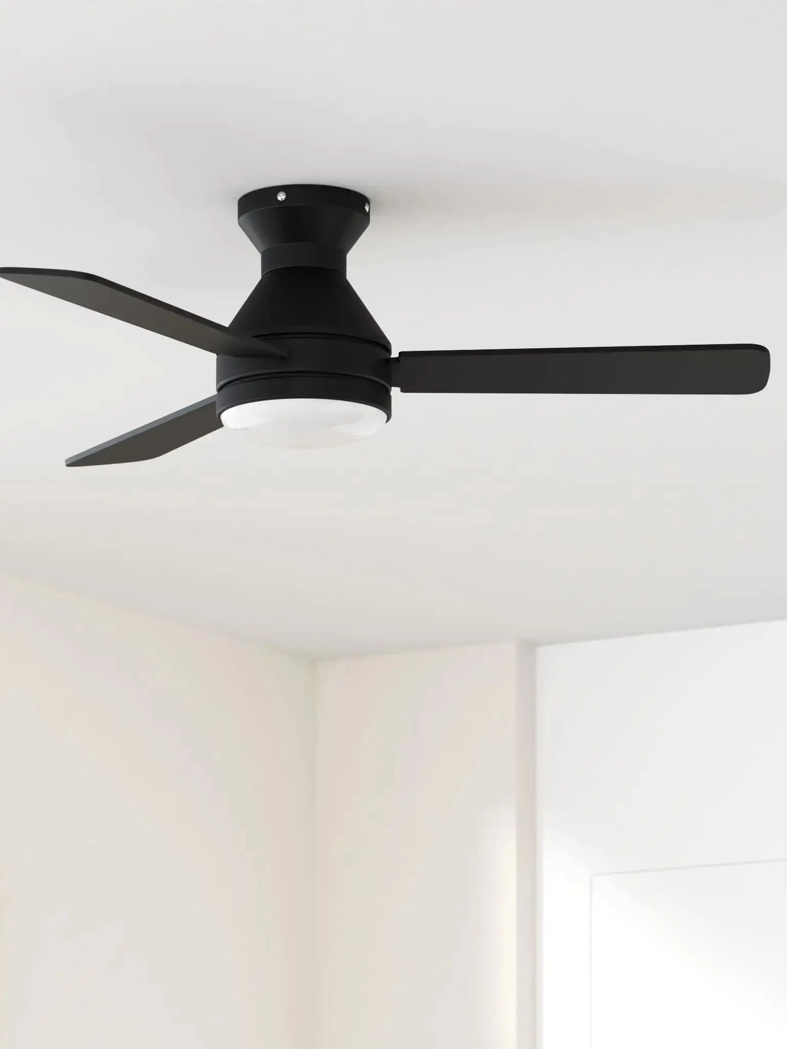 Coole plafondventilator met licht Moderne grote LED-elektrische ventilatoren voor woonkamer, eetkamer, balkon, driebladige ventilatoren voor thuis - afbeelding 2