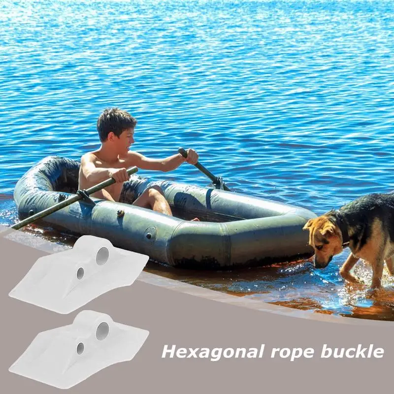 ใบพัดมอเตอร์ Mount Paddle BUCKLE 2 ชิ้นหกเหลี่ยมเชือก Fastener PVC Inflatable เรืออุปกรณ์เสริมสําหรับเรือตกปลา