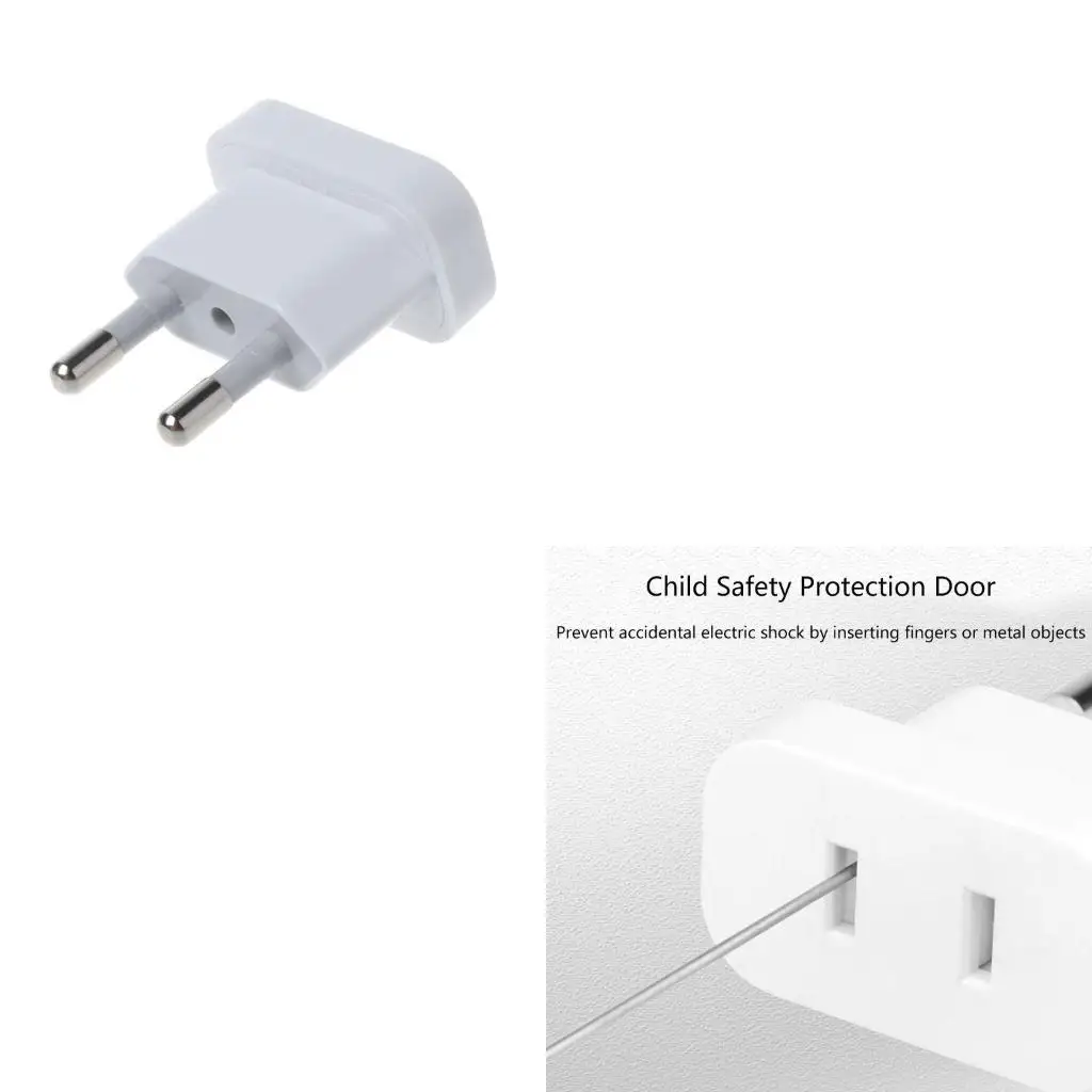 

Power Plug Converter Travel Adapter US USA to EU Europe High Power 600W 220V 2.5A