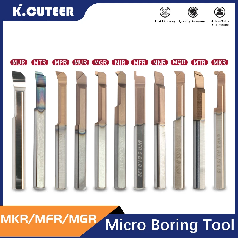 Small Bore Boring Tool MGR/MKR/MFR Seismic Carbide Micro Diameter CNC Lathe Right Hand Internal Grooving Cutter Turning Tools