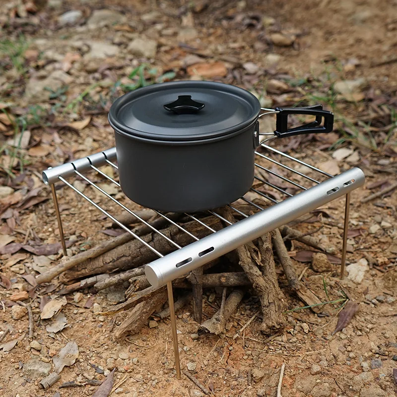 Camping Equipment Portable Folding Outdoor Camping Campfire Wood Fire Stove Hunting Ultralight Heating Stove BBQ Cooking Stove