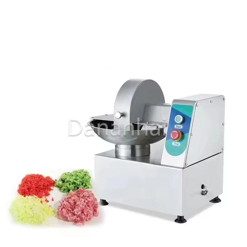 

Commercial Small Vegetable Cutter, Stainless Steel Vegetable Chopper, Desktop Bowl Shaped Meat Grinder