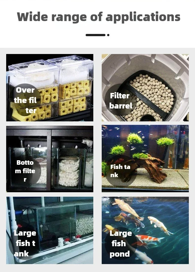 Nano bacteria house fish tank filter material fish pond water purification system nitrification culture bottom filter material