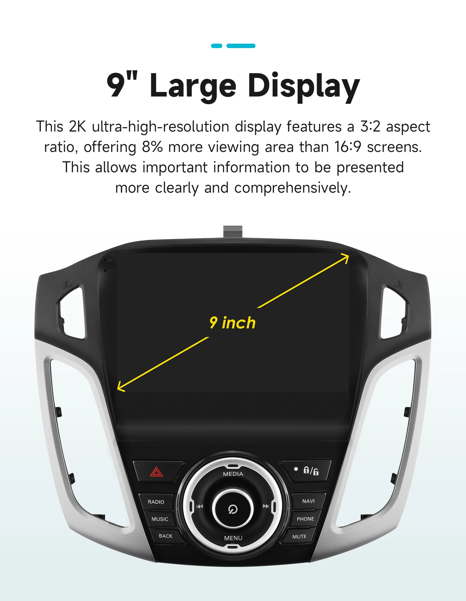 Hizpo 2K Bildschirm Android Auto für Ford Focus 3 Mk 3 2011 - 2019 Auto-Infotainment 3D HD Multimedia-Player Stereo Kabelloses Carplay – Detail 35