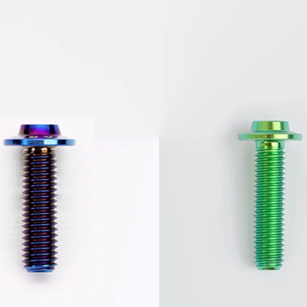 1 PC Bunte M4 X 8 10 12 14 16 18 20 25mm GR5 Titan Legierung A3 Pilz Kopf Flansch schraube Bolzen T20 Torx für Motorrad – Detail 3
