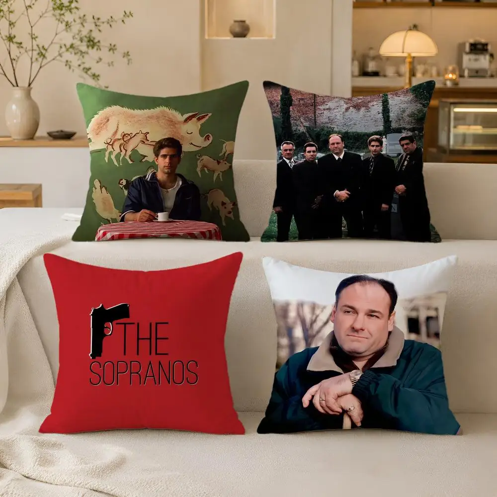 Classic Movie The S-Sopranos Cushion Cover 1pc Square Pillow Cover Soft Texture Removable Washable Sofa Bed Bedroom Decor