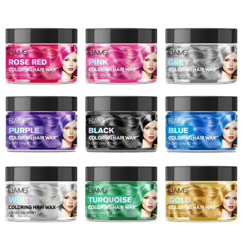

Colorful Hair Wax Temporary Hair Color Wax Washable Formula Dropshipping