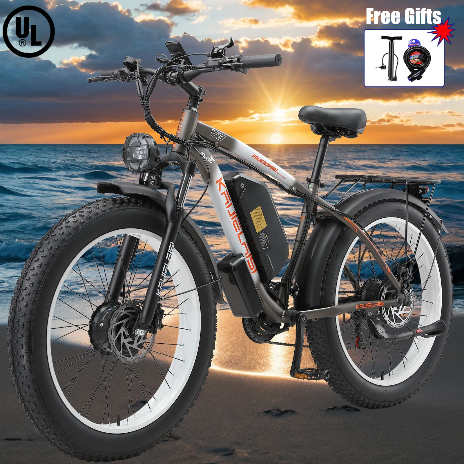 2000W E-Bike 26"  V3 Dual Motor 35MPH 48V/23Ah Electric Bike for adults image 2