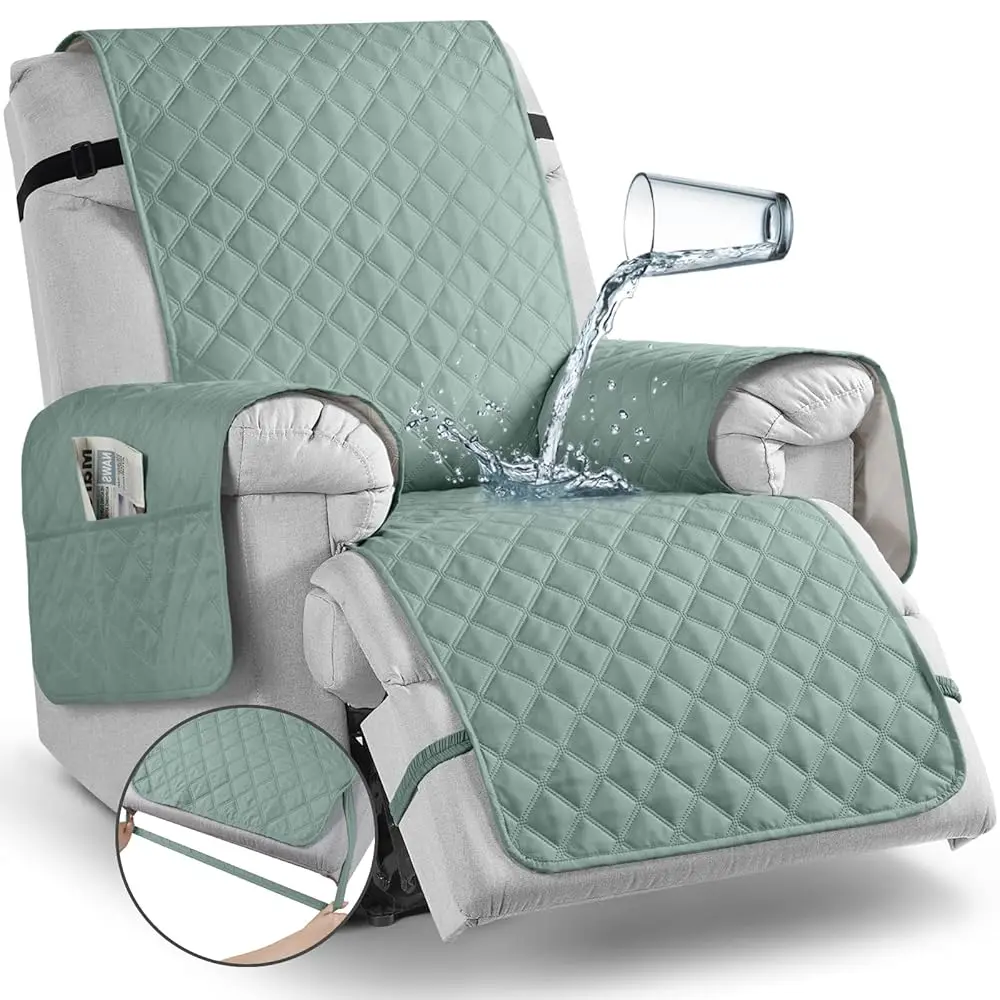 

Чехлы для кресел-реклайнеров, 100% водонепроницаемые, двусторонние, с ремнями для ножек, моющиеся, для больших размеров