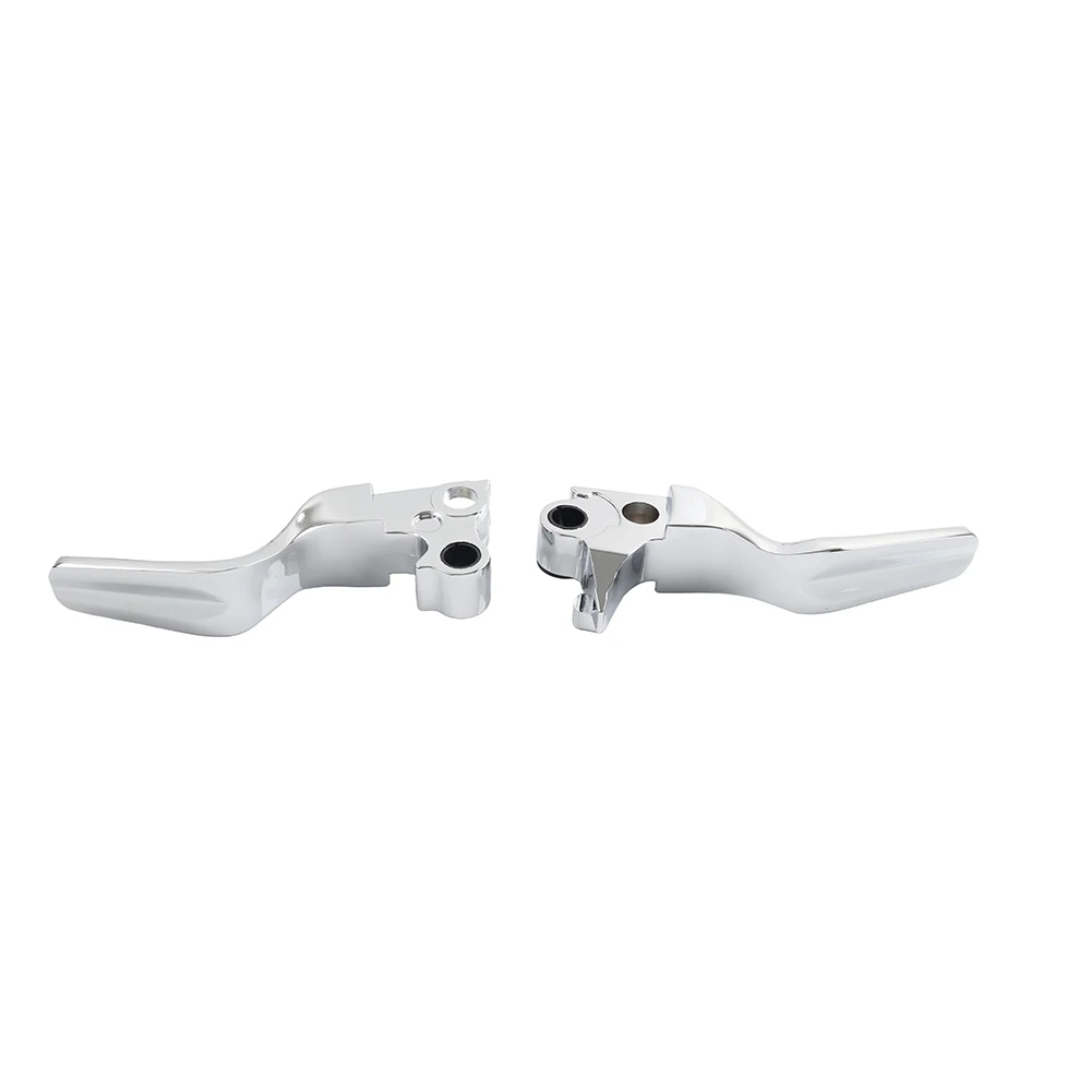 1Pair Motorcycle Chrome Shorty Brake Clutch Levers Aluminum For Harley Davidson Sportster XL Dyna Touring Softail Models