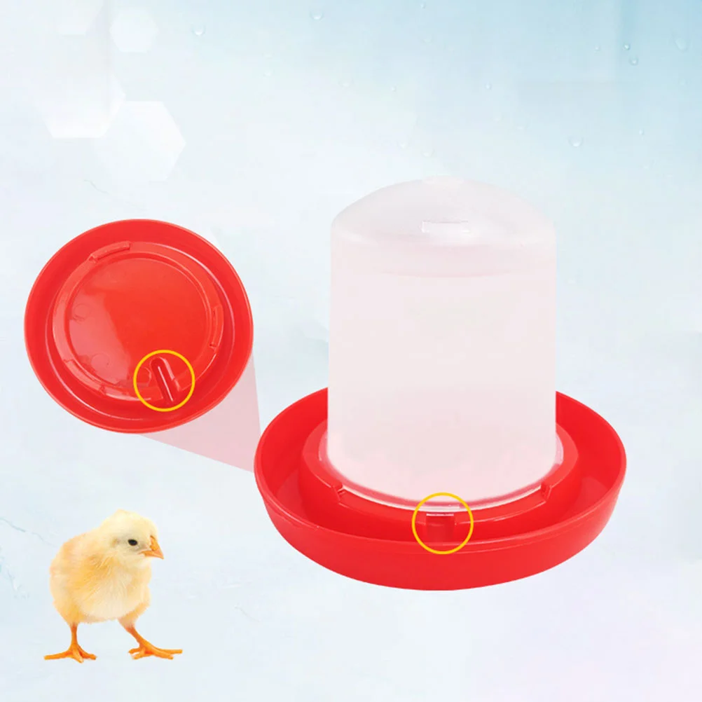 

Chicken Drinking Bucket Watering Cups Poultry Waterer Mug Dispenser Plastic Supplies Automatic Accessories Containers for Food