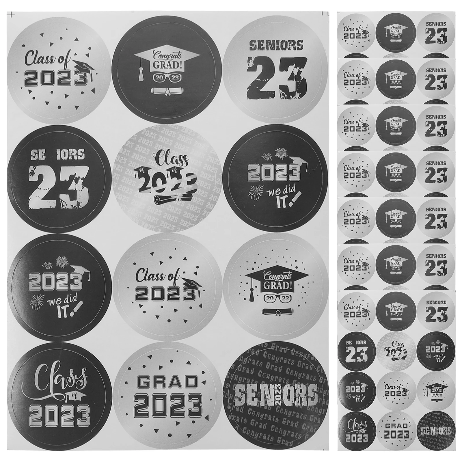 

20 Pcs Candy Graduation Stickers Decorations Gold Foil Copper Plate Party Planner