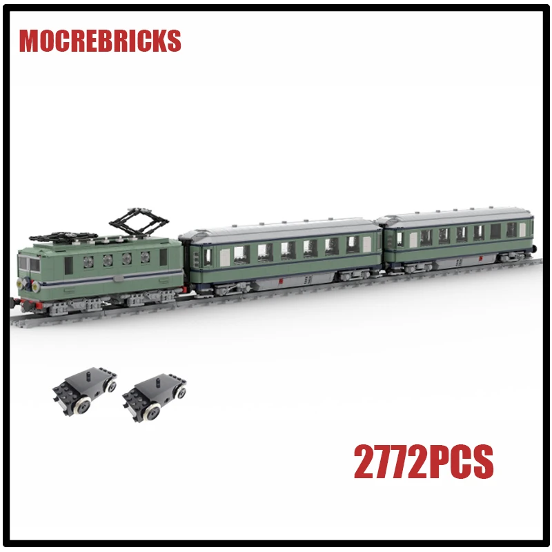 Railway Express Dutch Class 1100 Train Building Block High Speed  Locomotive Model Assembling Particle DIY Bricks Children's Toy