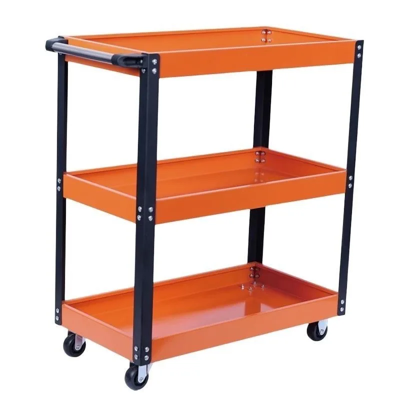 Tool cart, small cart, auto repair drawer style multifunctional workshop, three-level mobile repair, thickened storage rack