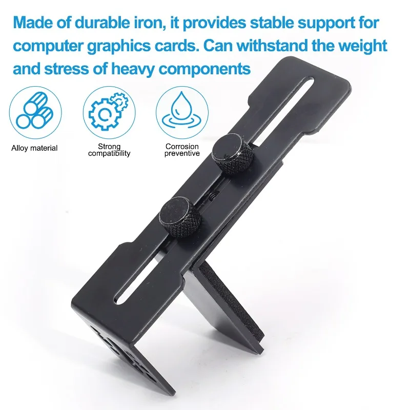 Porta scheda grafica per computer regolabile Telaio di supporto portatile per scheda grafica in acciaio inossidabile per accessorio porta custodia per PC desktop