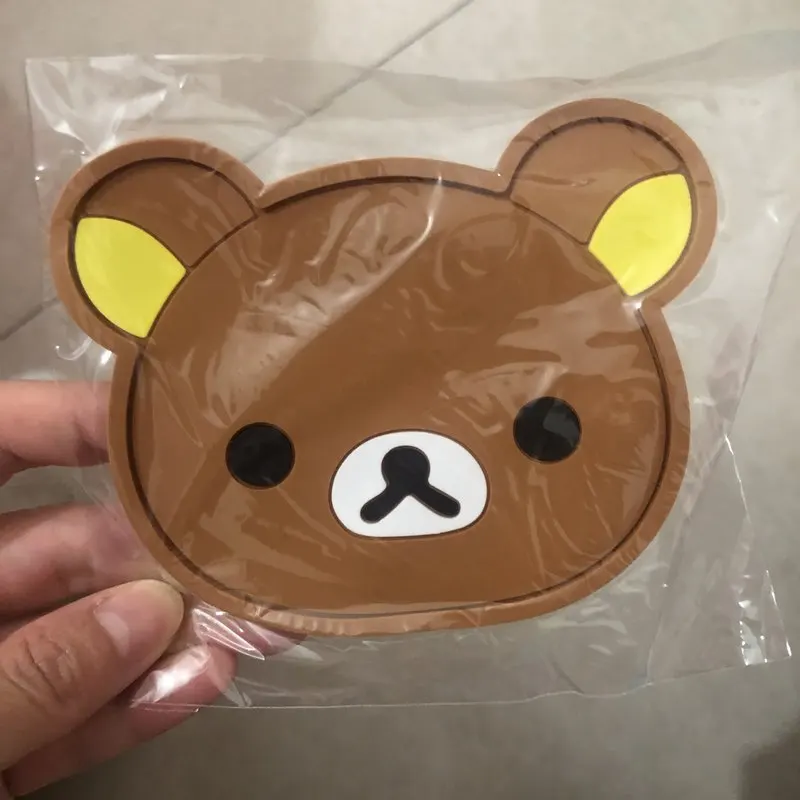 릴라쿠마 실리콘 컵 코스터 귀여운 단열 다기능 식탁용 커피 차 음료 컵 홈 키친 용품 썸네일 4