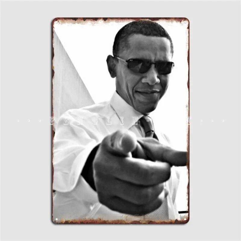 Obama Metal Sign Wall Cave Club Bar Personalized Wall Decor Tin Sign Poster