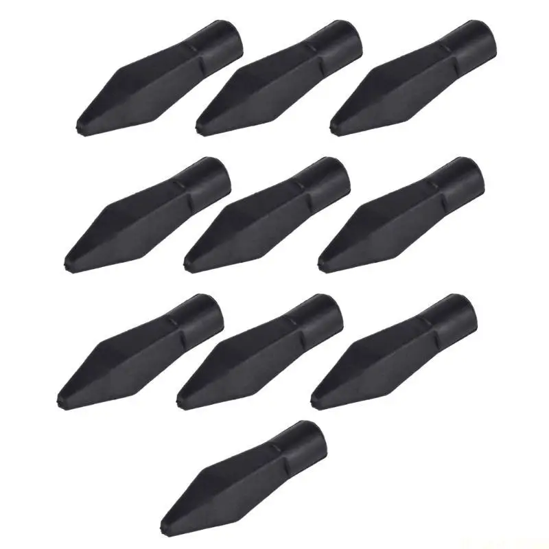 M5TC 10pcs Black Rubber Arrows Point Bows Fishing Arrowheads Practice Arrows Tip Archerys Training Tool