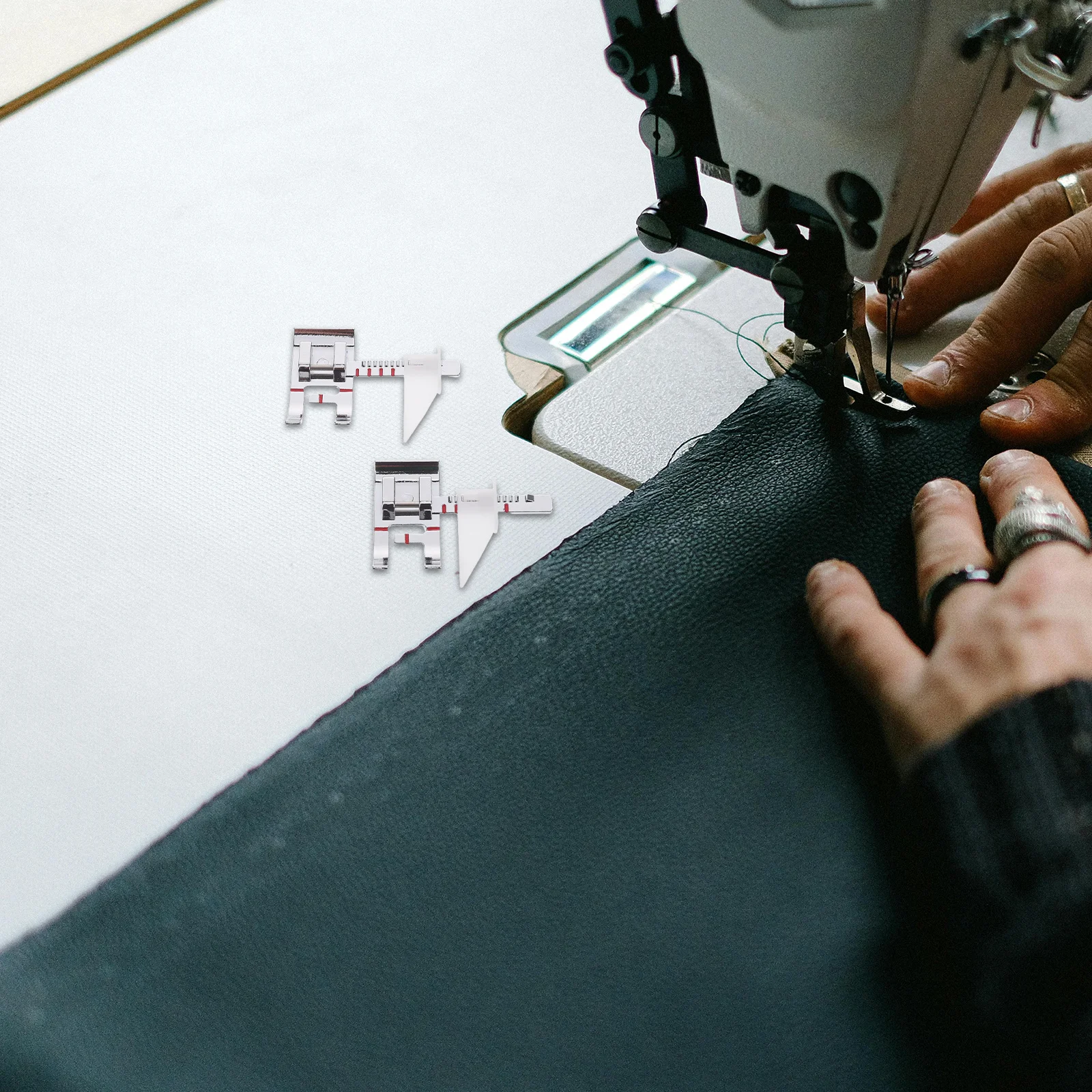 3 pçs acessórios da máquina de costura multifuncional presser pé conjunto posicionamento preciso guia bainha ajustável para diy profissional