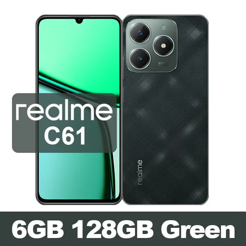 Top World PremiereRussian Version realme C61 Smartphone 5000mAh Battery 15W SUPERVOOC Charge 50MP AI Camera 90Hz Display NFC