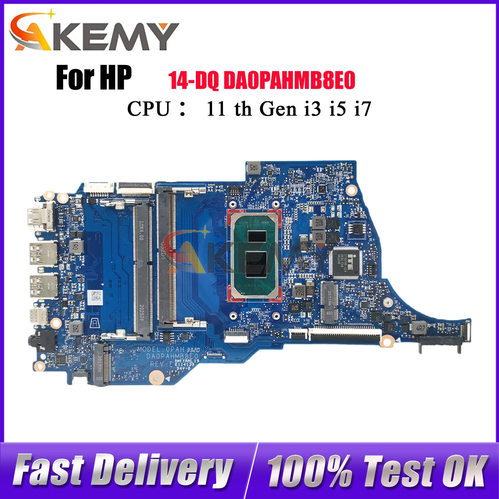 

DA0PAHMB8E0 DA0PAHMB8F0 Laptop Motherboard For HP 14-DQ 14S-DQ With i3 i5 i7 11th Gen CPU DDR4 100% Fully Tested