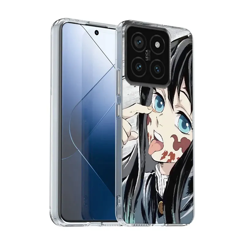 Muichiro Tokito Demon Slayer Clear Phone Case For Xiaomi Poco X6 X5 Pro X4 X3 NFC F4 GT F6 F5 F3 M5 M5S M4 M3 Pro F2 F1 TPU Patt