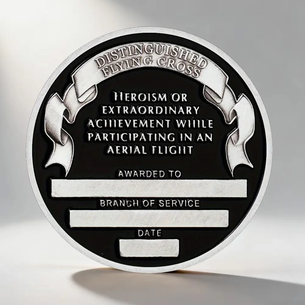 United States Distinguished Flying Cross Challenge Coin Antique Silvery Plated Collectible Coin