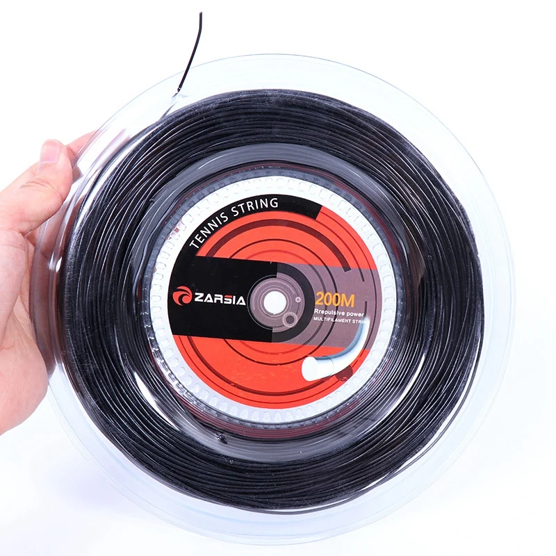 ZARSIA 1 Reel Nylon Tennis String Elastic Tennis Rackets String Soft Durable Tennis Strings 1.35Mm 200M 60Lbs