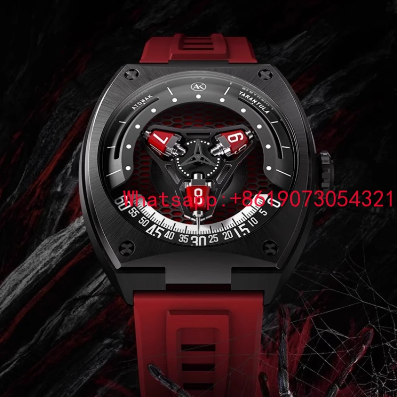 

Стерео часы со звездным колесом, полностью автоматические механические часы, классические мужские часы-бочонок, АК