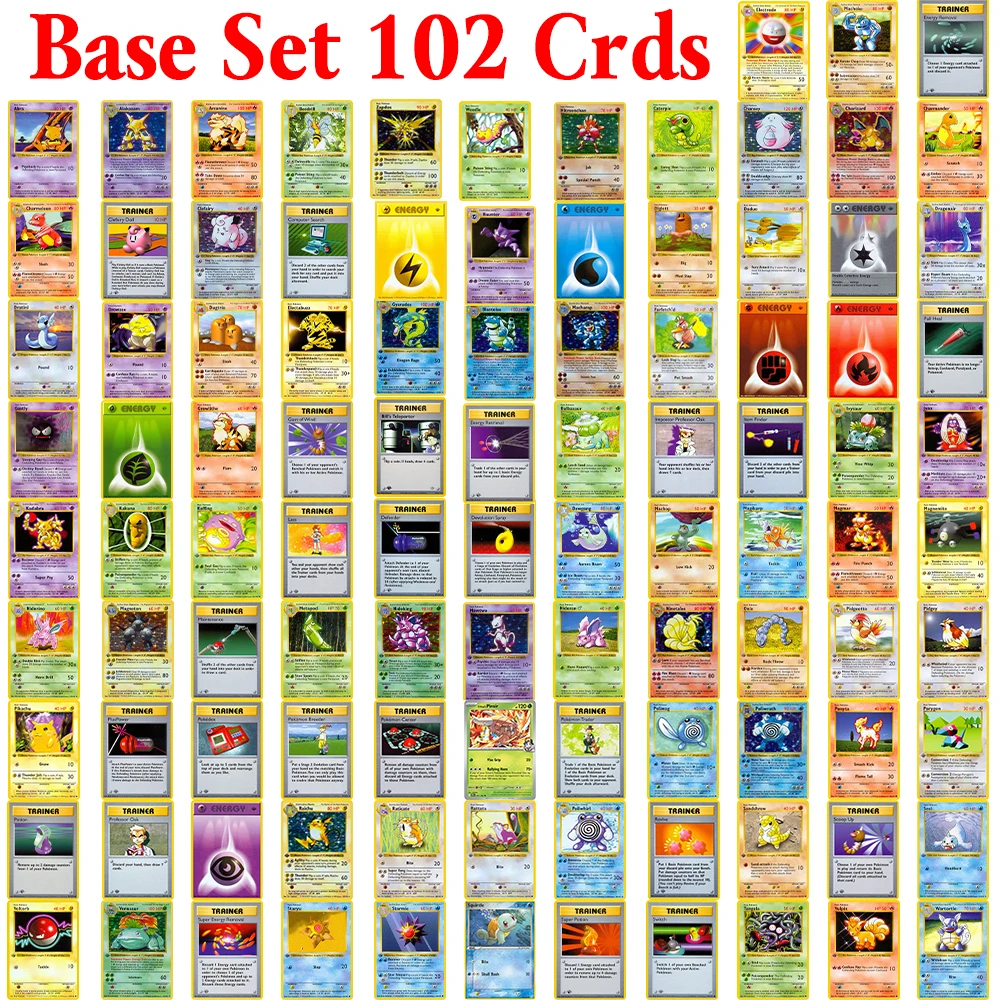 Pokemon Proxy Game Cards 1ST Edition Base Set 1999 Booster Pack 36 Packs and Base set(102 Cards) TCG Toys Gifts Collectible PTCG - AliExpress Pokemon Proxy Game Cards 1ST Edition Base Set 1999 Booster Pack 36 Packs and Base set(102 Cards) TCG Toys Gifts Collectible PTCG - AliExpress
