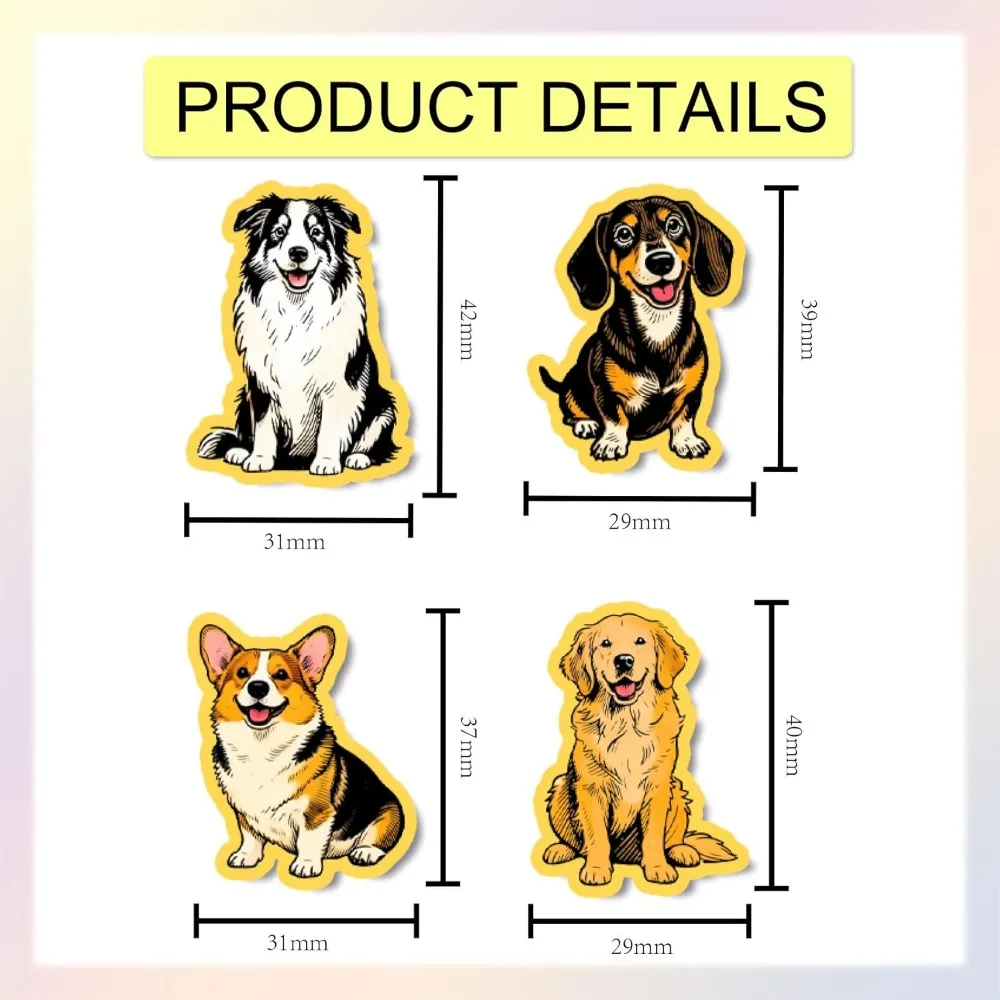 Dogs Illustrations Clear Stamp and Cutting Dies Set for Card Making Bulldog Puppy Silicone Transparent Stamps Shepherd Animals