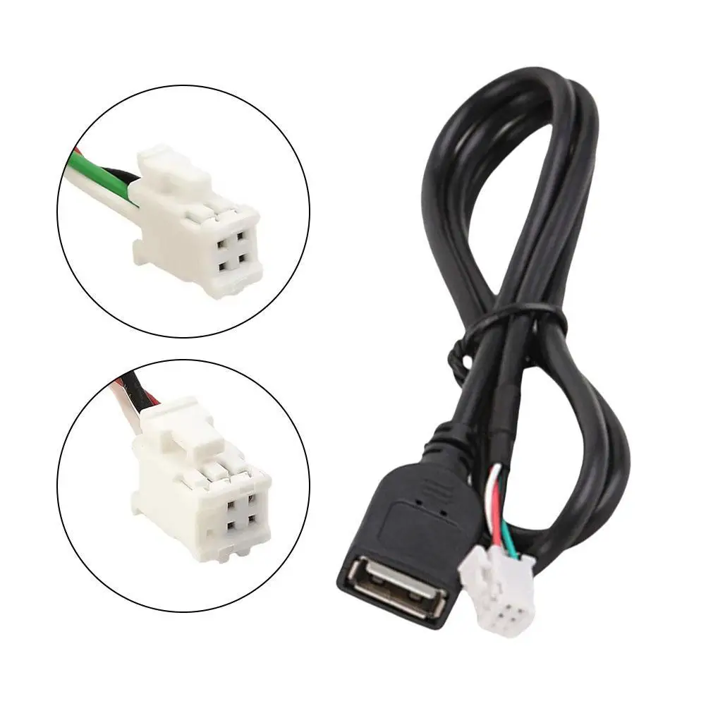 1Pc Dual USB Interface Cable Adapter For Android Radio Navigation Multimedia Car Player Wire Harness Plug Connector