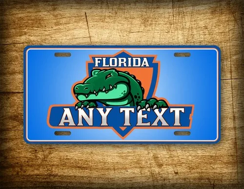 لوحة ترخيص تمساح فلوريدا مخصصة FL Gator مخصصة لأي علامة تلقائية