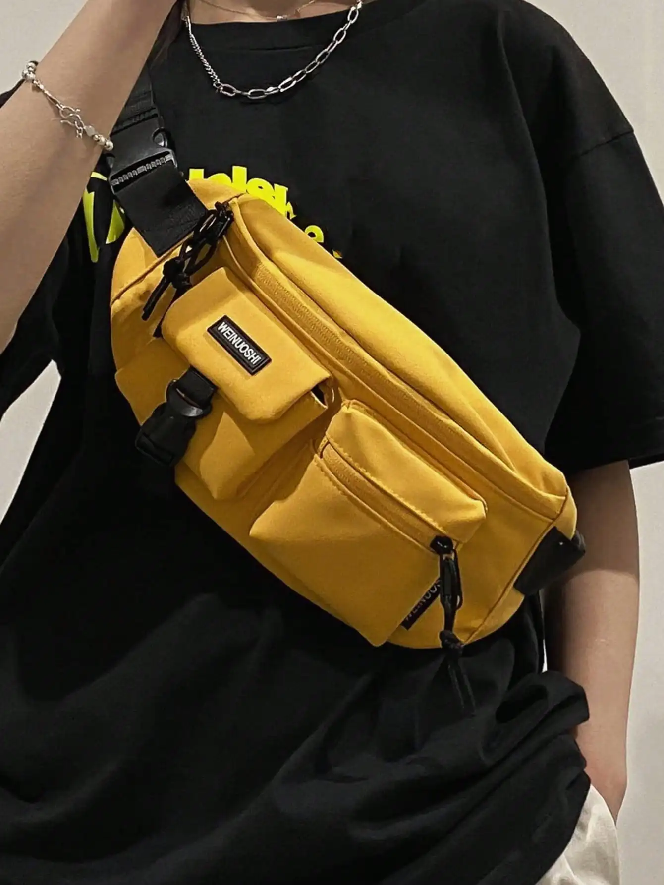 

Minimalist Solid Color Men's Waist Bag, Suitable For Daily Commute And Travel Phone Bag, Thigh Bag, Camping, Easter, Camping, Hi