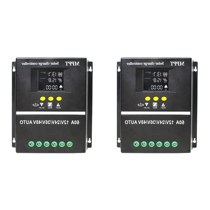 USER FRIENDLY-2X 60A MPPT Solar Charge Controller, Intelligent Regulator For 12V-48V Auto RV Lead Acid Lithium Lifepo4