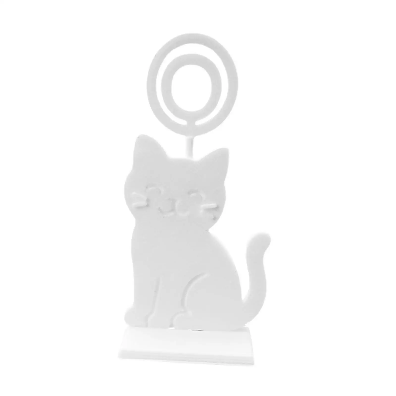 Cat Shape Place Card Stand Wedding Table Number Holder Decorative Craft Trendy Picture Holder for Tables for Party Restaurant