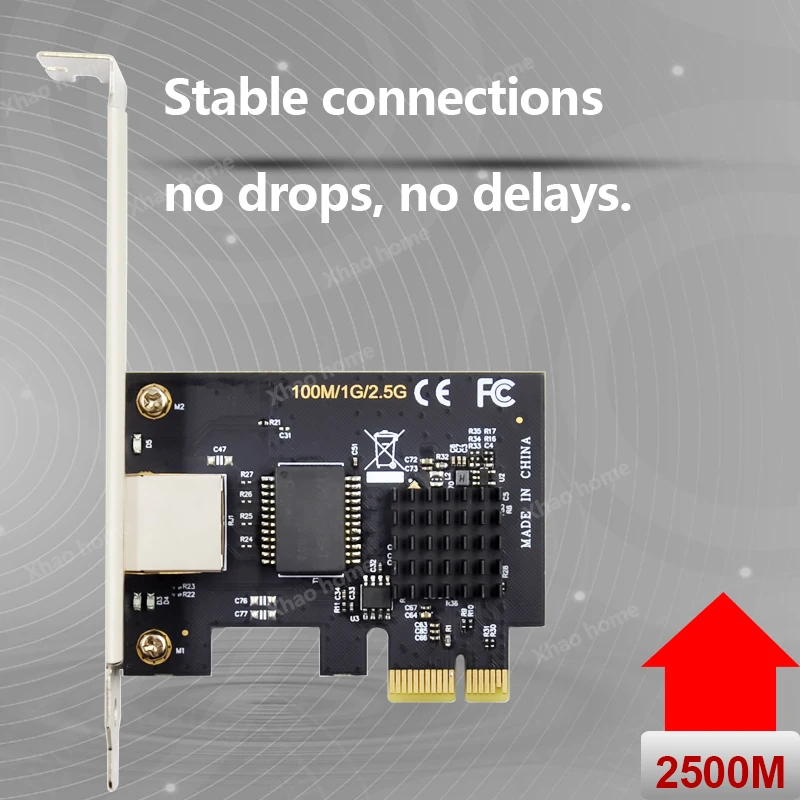 بطاقة واجهة الشبكة PCI Express X1 Gigabit Rj45 100M/1G/2.5G بطاقة شبكة Lan لخادم سطح المكتب عالية السرعة لـ Realtek RTL8125B #3